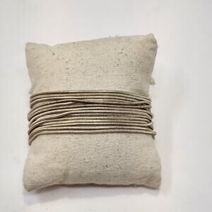 Multi Chain Silver Tone Bracelet Magnetic Closure Wide Cuff Statement Casual